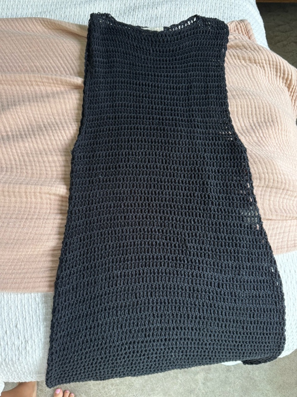 ACACIA Black Crochet Sleeveless dress